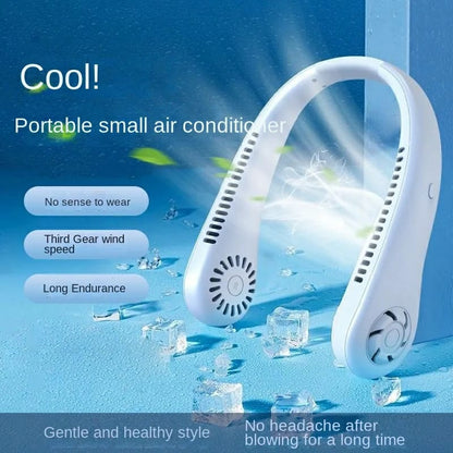 Neck Cooling Fan – Bladeless, Rechargeable & Hands-Free