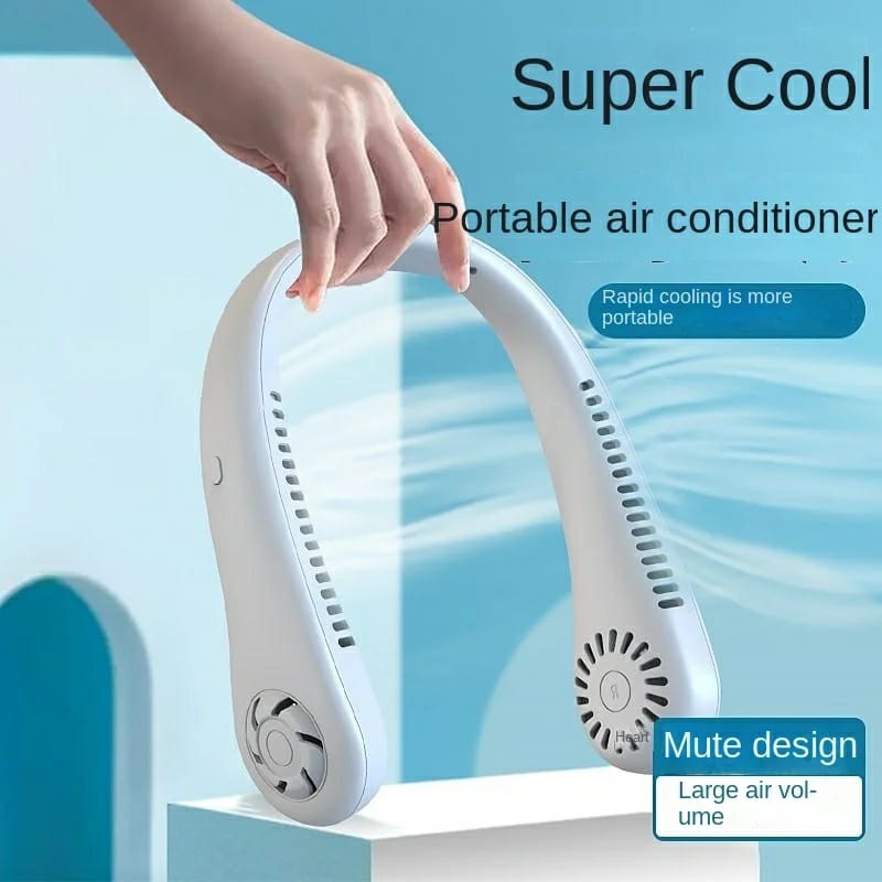 Neck Cooling Fan – Bladeless, Rechargeable & Hands-Free