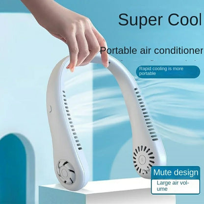 Neck Cooling Fan – Bladeless, Rechargeable & Hands-Free