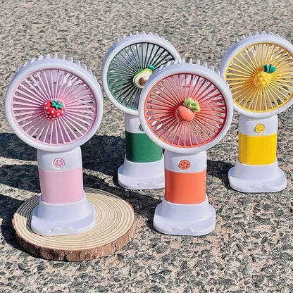 Cute Mini Hand Fan – USB Rechargeable Portable Cooling Fan for Kids & Travel