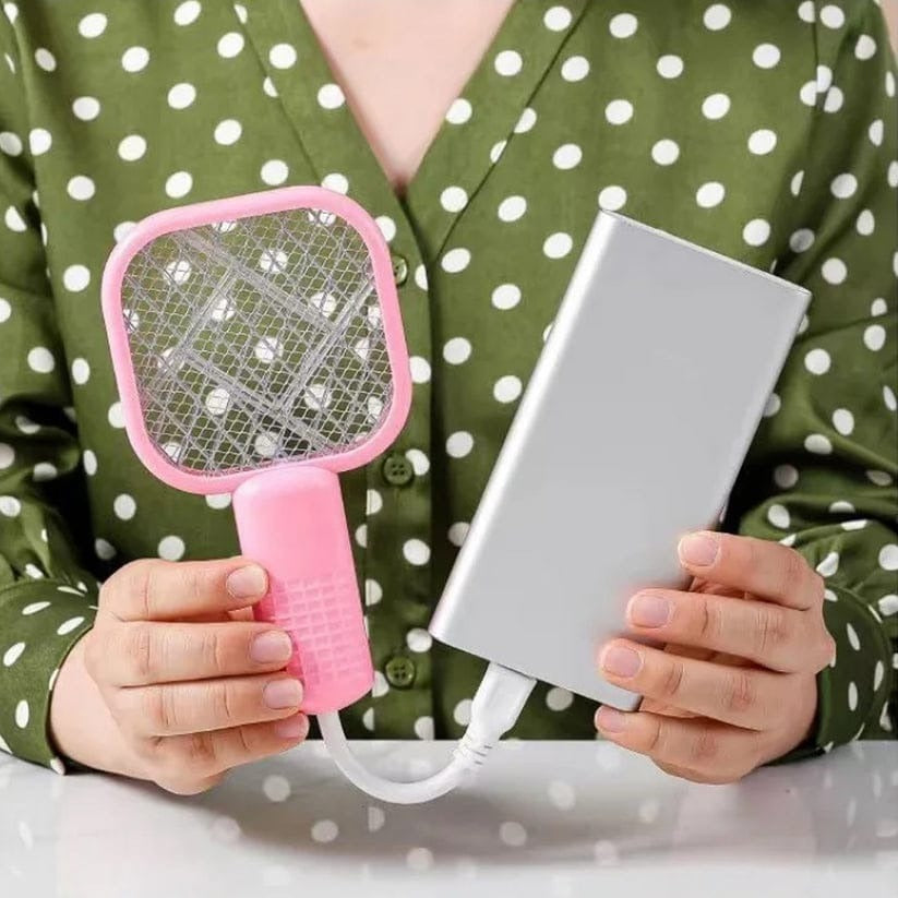 Electric Mosquito Killer – USB Rechargeable Racket with Night Light
