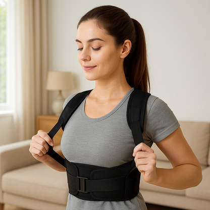 Magnetic Posture Corrector Belt – Back Pain Relief & Spine Support (Adjustable Size)