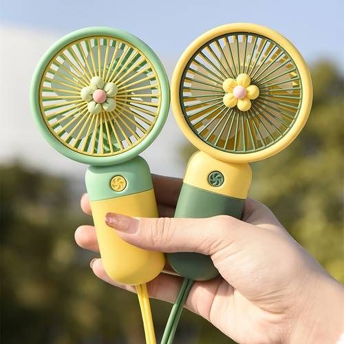 Cute Mini Hand Fan – USB Rechargeable Portable Cooling Fan for Kids & Travel