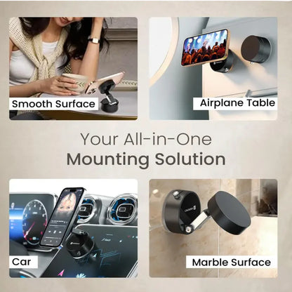 Smart Vacuum Magnetic Phone Holder – Rotating & Foldable Mobile Stand