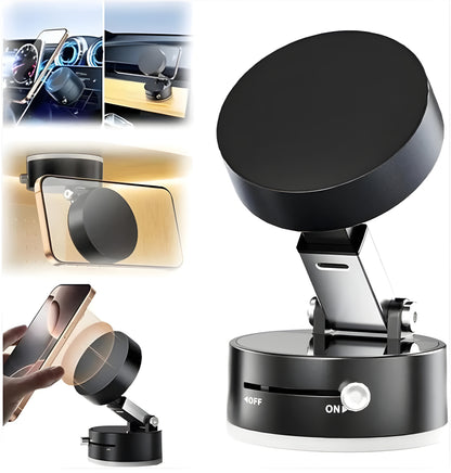 Smart Vacuum Magnetic Phone Holder – Rotating & Foldable Mobile Stand